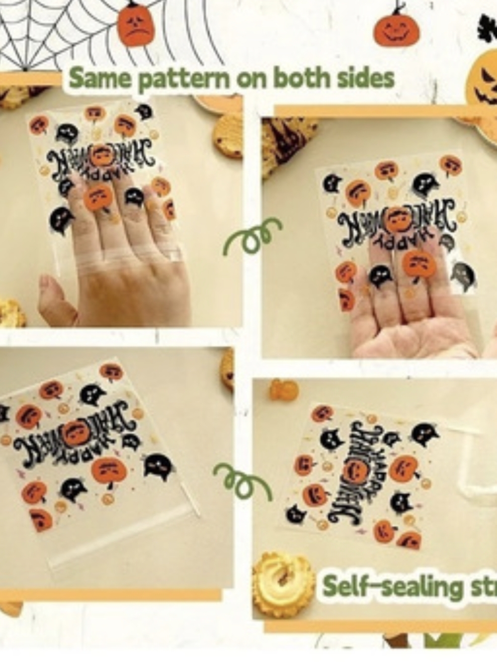 Halloween 4x4 Treat Bags Self Sealing Great For Stickers Cookies Candy Buyer App